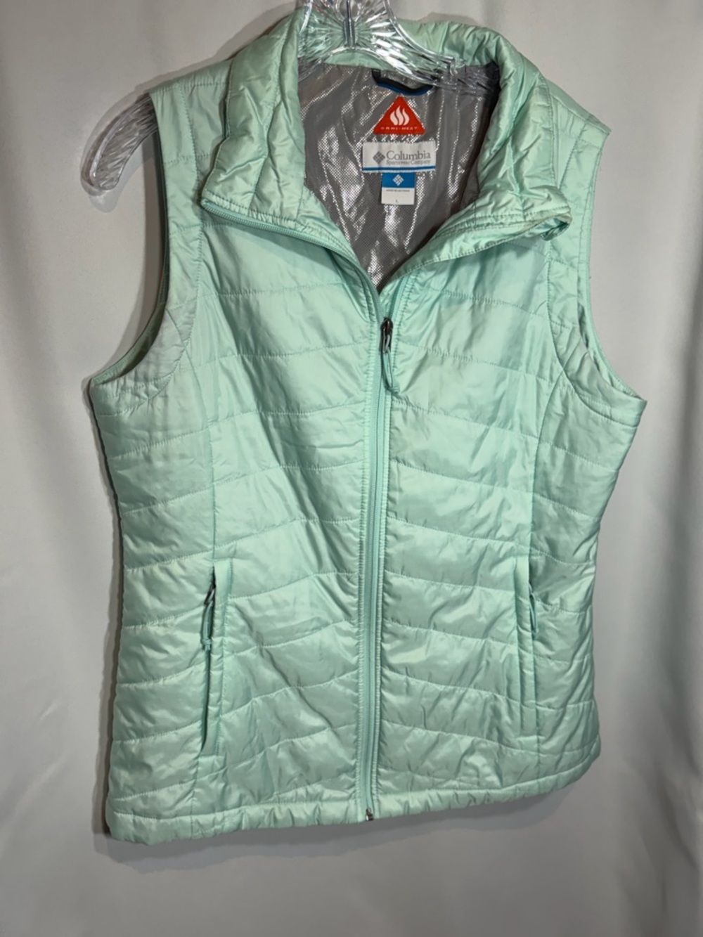 Columbia Women's Light Mint Quilted Puffer Vest Size Large